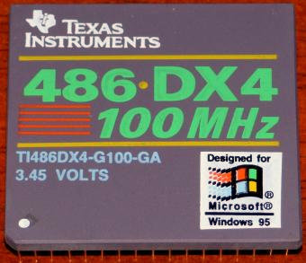 Texas Instruments 486 DX4 100MHz CPU TI486DX4-G100-GA 3.45V, 168-pin CPGA, Socket 3, Taiwan 1995
